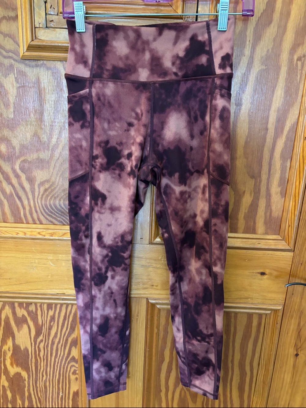 Victoria's Secret burgundy Tie-Dye High-Waist Leggings